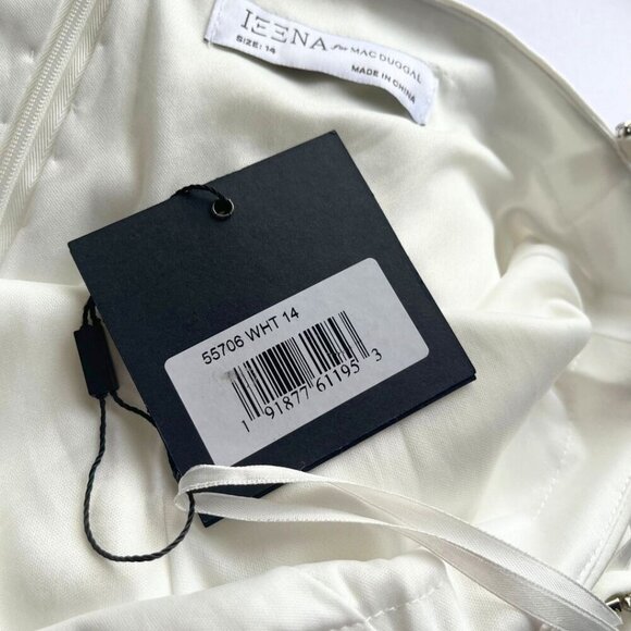 NWT IEENA FOR MAC DUGGAL WHITE RHINESTONE LONG EVENING FORMAL DRESS - 14 - Picture 12 of 15